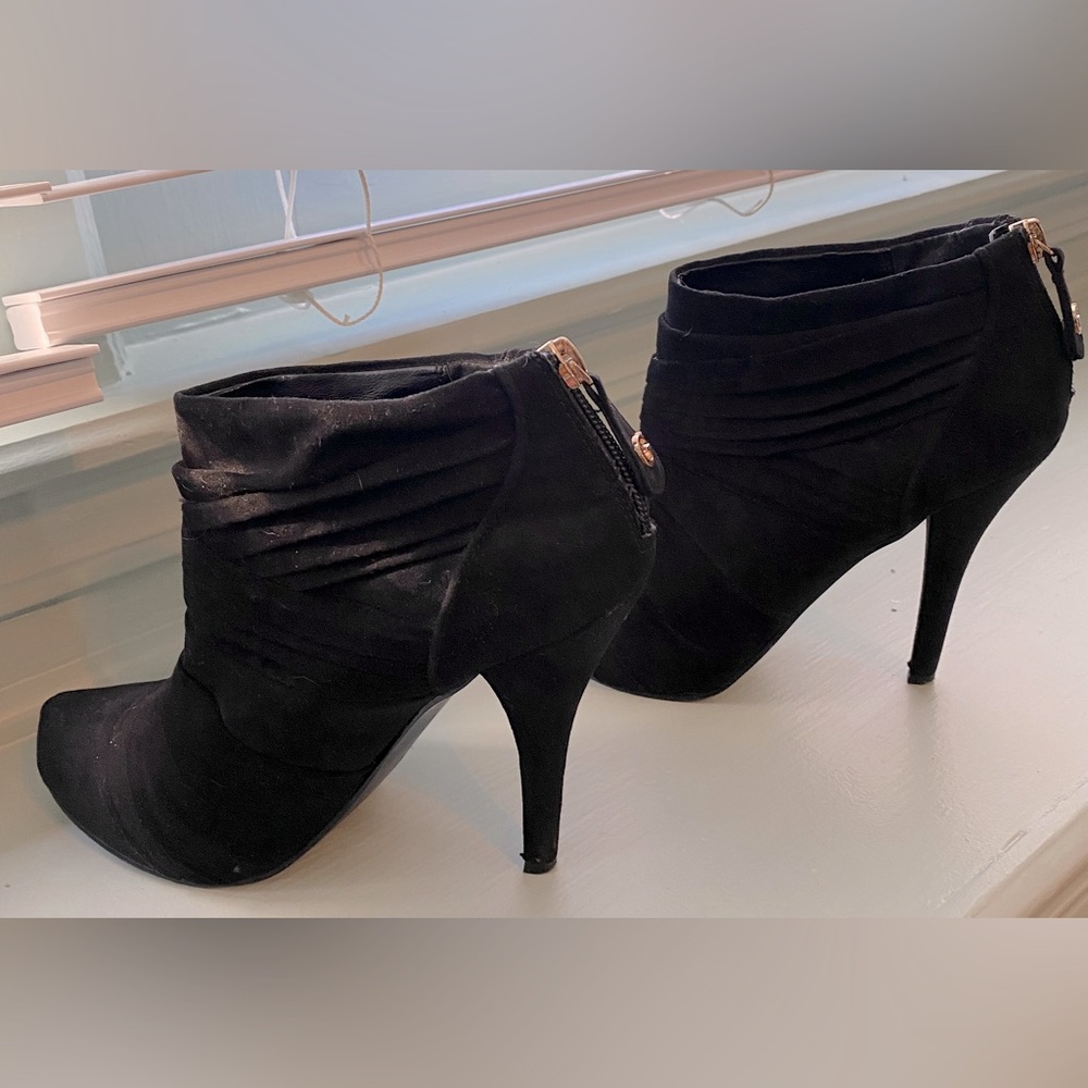 Black Suede Booties by Guess - 7 - Ankle Boots - Picture 1 of 6